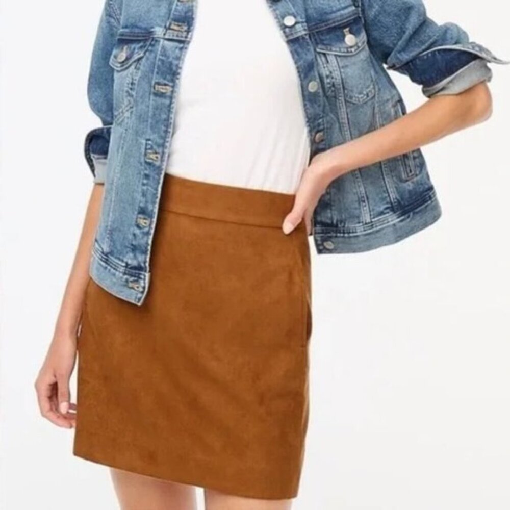 J Crew Factory Suede Skirt Size 00